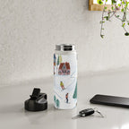 Skiing Winter Village Water Bottle Gallery Image 4