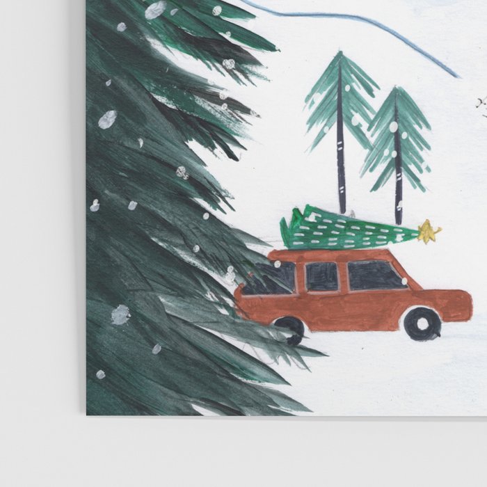 Skiing Winter Village Poster Gallery Image 3