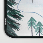 Skiing Winter Village Laptop Sleeve Gallery Image 3