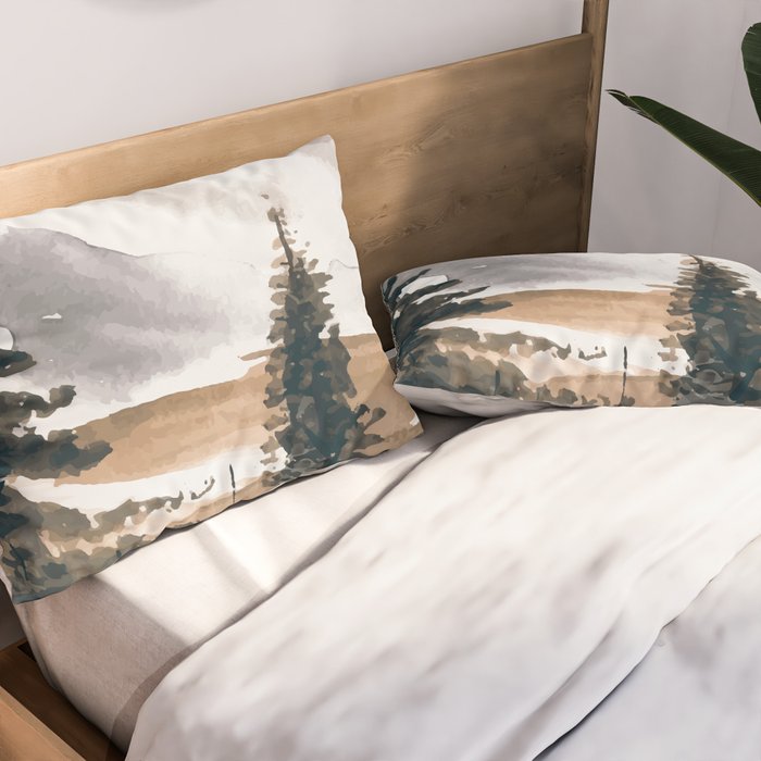 Beautiful Winter Memory Pillow Sham Gallery Image 2