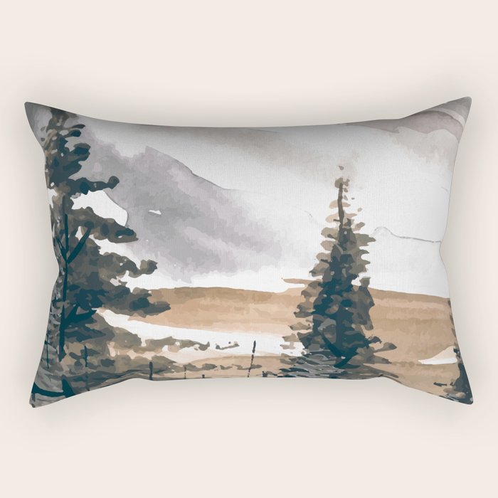 Beautiful Winter Memory Rectangular Pillow Gallery Image 1