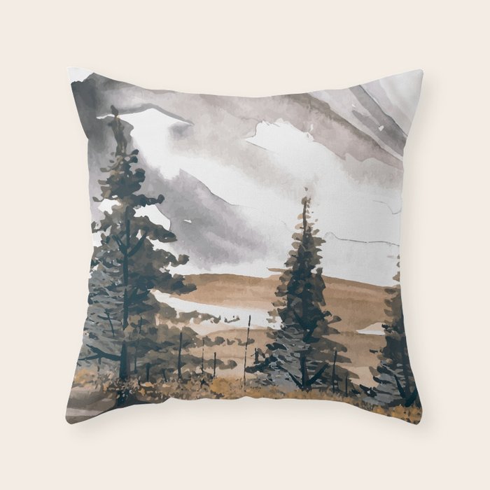Beautiful Winter Memory Throw Pillow Gallery Image 6