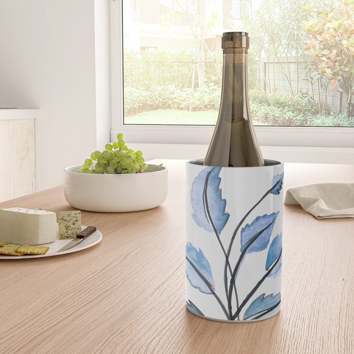Blue leaves Wine Chiller Gallery Image 4