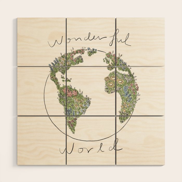 What a Wonderful World Wood Wall Art Gallery Image 1