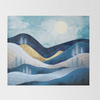 Moonlit Hills Throw Blanket Gallery Image 2