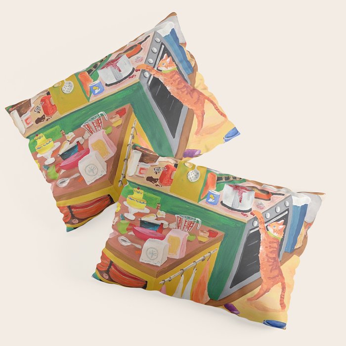 A Cat in the Kitchen Pillow Sham Gallery Image 1