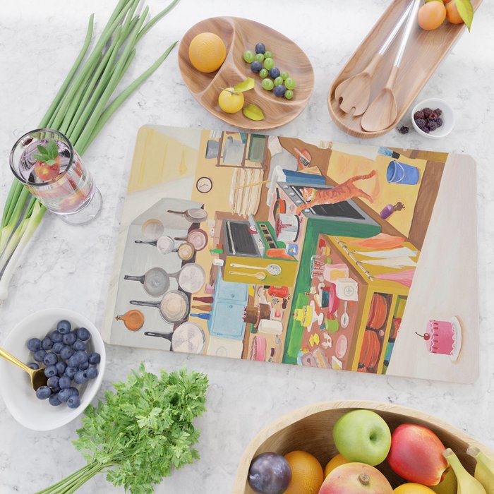 A Cat in the Kitchen Cutting Board Gallery Image 2