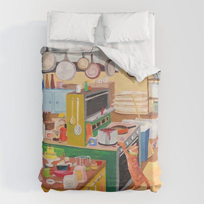 A Cat in the Kitchen Duvet Cover Gallery Image 6
