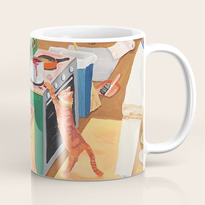 A Cat in the Kitchen Coffee Mug Gallery Image 1