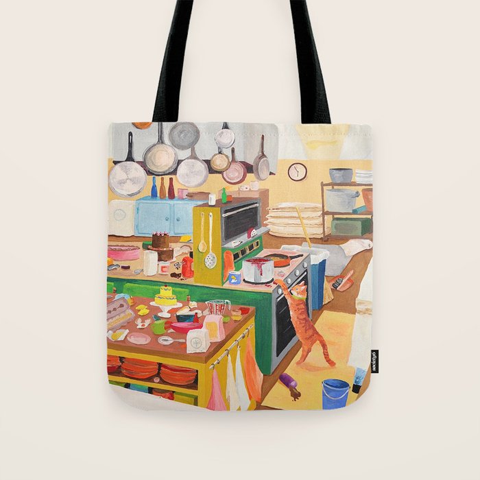 A Cat in the Kitchen Tote Bag Gallery Image 1