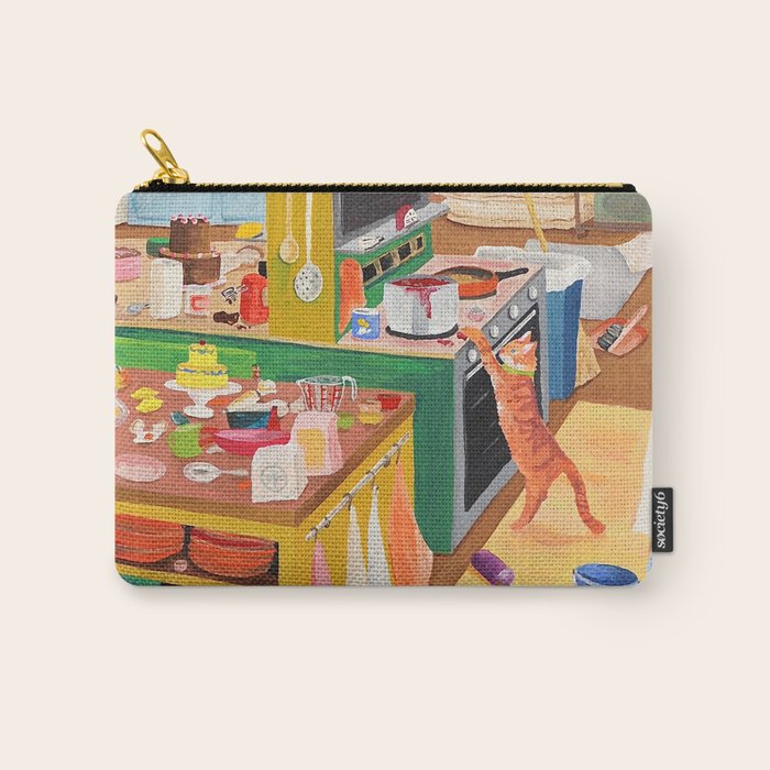 A Cat in the Kitchen Carry All Pouch Gallery Image 1