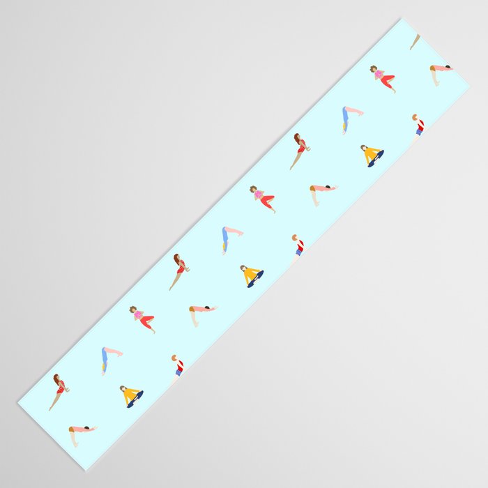 Yoga poses pattern Table Runner Gallery Image 3