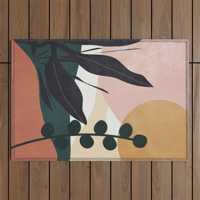 Abstract Landscape Outdoor Rug Gallery Image 1