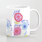 United We Grow - Vote | Floral in Red, Pink, & Blue Coffee Mug Gallery Image 1