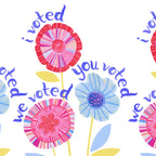 United We Grow - Vote | Floral in Red, Pink, & Blue Coffee Mug Gallery Image 2