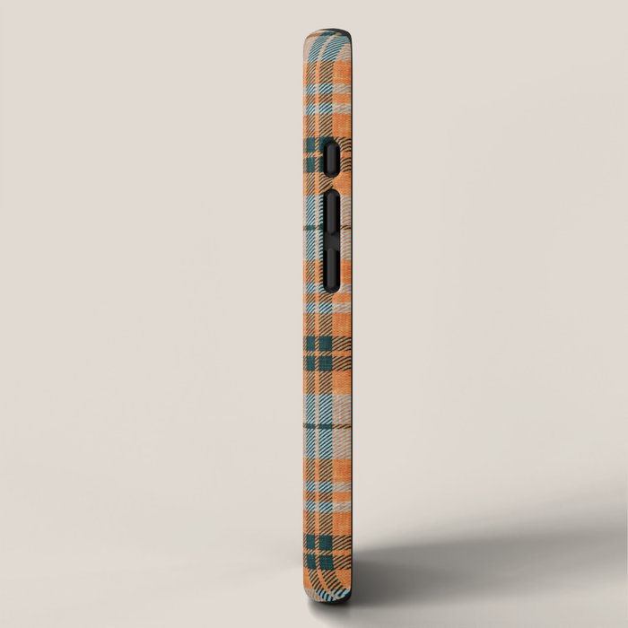 fall plaid - orange and blue iPhone Case Gallery Image 2
