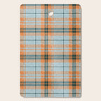 fall plaid - orange and blue Cutting Board Gallery Image 1