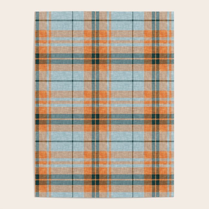 fall plaid - orange and blue Poster Gallery Image 4