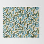 Nouveau Flower Market 2 Throw Blanket Gallery Image 2