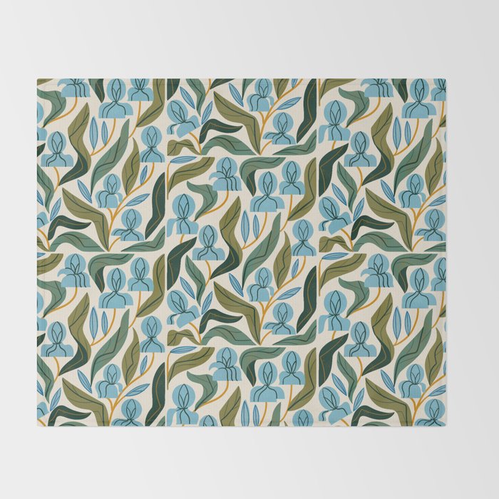 Nouveau Flower Market 2 Throw Blanket Gallery Image 2