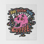 The Future is Coffee in color Throw Blanket Gallery Image 2