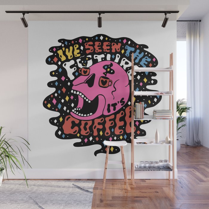The Future is Coffee in color Wall Mural Gallery Image 1
