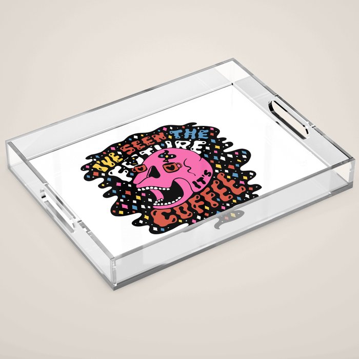 The Future is Coffee in color Acrylic Tray Gallery Image 1