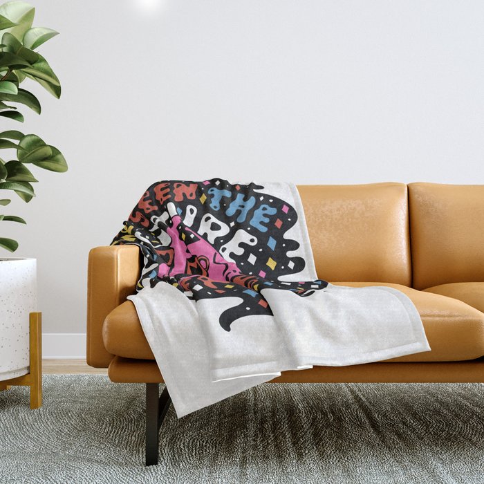 The Future is Coffee in color Throw Blanket Gallery Image 1