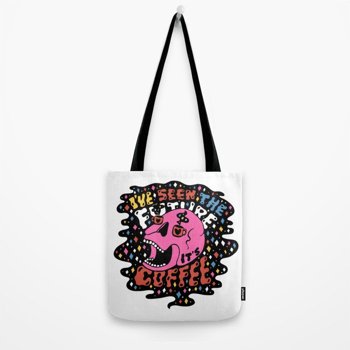The Future is Coffee in color Tote Bag Gallery Image 2