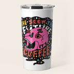The Future is Coffee in color Travel Mug Gallery Image 1