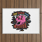 The Future is Coffee in color Outdoor Rug Gallery Image 1