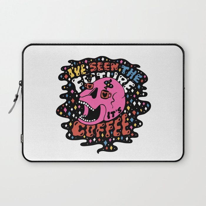 The Future is Coffee in color Laptop Sleeve Gallery Image 1