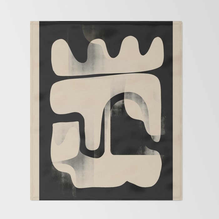 Modern Abstract Shapes 98 Throw Blanket Gallery Image 2