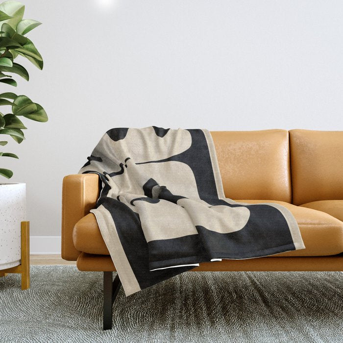 Modern Abstract Shapes 98 Throw Blanket Gallery Image 1