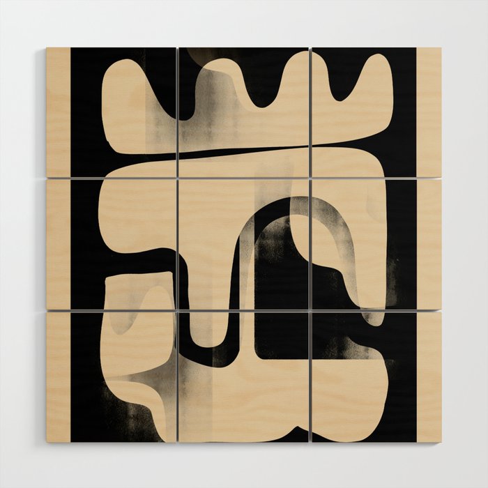 Modern Abstract Shapes 98 Wood Wall Art Gallery Image 1
