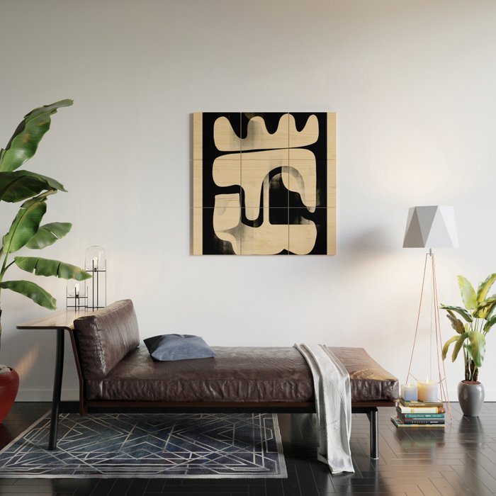 Modern Abstract Shapes 98 Wood Wall Art Gallery Image 2