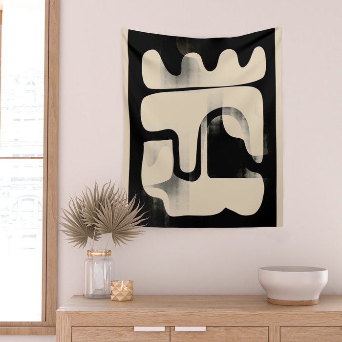 Modern Abstract Shapes 98 Wall Tapestry Gallery Image 2