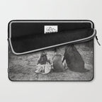 A Girl, Her Dog, and Her Horse wonderful black and white photograph - photography Laptop Sleeve Gallery Image 2