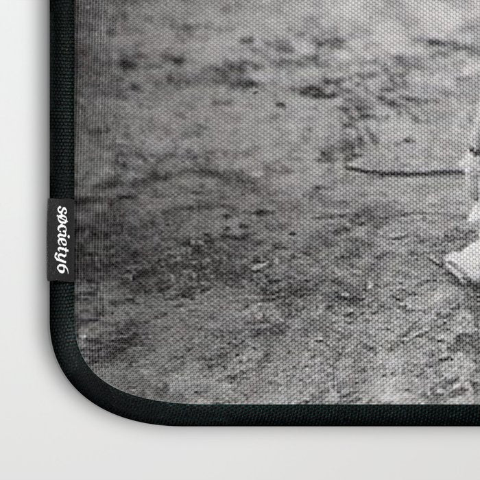 A Girl, Her Dog, and Her Horse wonderful black and white photograph - photography Laptop Sleeve Gallery Image 3
