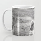 A Girl, Her Dog, and Her Horse wonderful black and white photograph - photography Coffee Mug Gallery Image 3