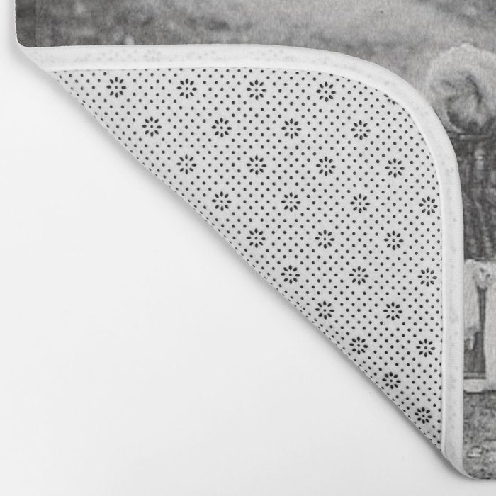A Girl, Her Dog, and Her Horse wonderful black and white photograph - photography Bath Mat Gallery Image 2