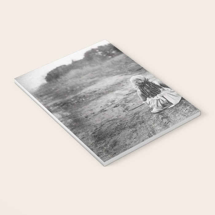 A Girl, Her Dog, and Her Horse wonderful black and white photograph - photography Notebook Gallery Image 3