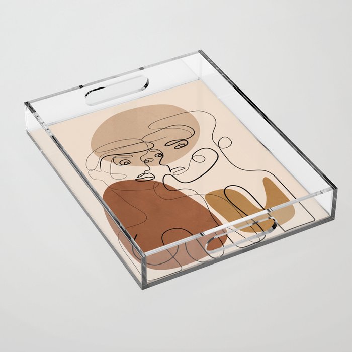 Abstract Faces 6  Acrylic Tray Gallery Image 1