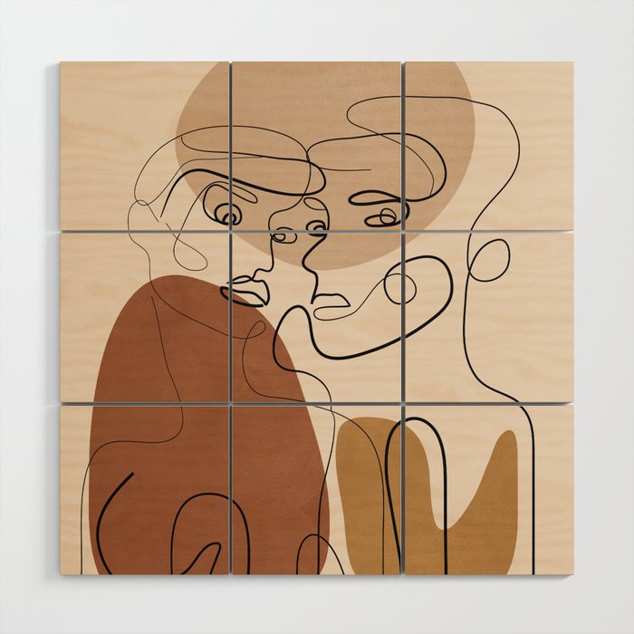 Abstract Faces 6  Wood Wall Art Gallery Image 1