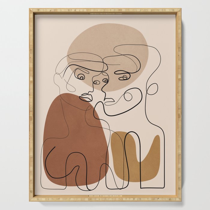 Abstract Faces 6  Serving Tray Gallery Image 1