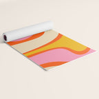 Retro Abstract Copacetic Pattern Pink Orange Yellow Yoga Mat Gallery Image 2