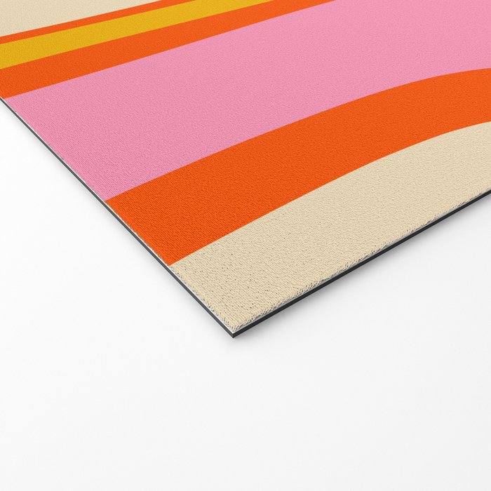 Retro Abstract Copacetic Pattern Pink Orange Yellow Welcome Mat Gallery Image 2