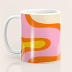 Retro Abstract Copacetic Pattern Pink Orange Yellow Coffee Mug Gallery Image 3