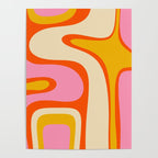 Retro Abstract Copacetic Pattern Pink Orange Yellow Poster Gallery Image 4