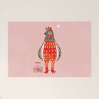 Christmas Chicken - illustration Welcome Mat Gallery Image 1